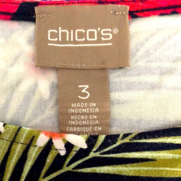 Chico's Floral Sleeveless Dress - Size 3 - Picture 2 of 4